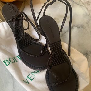 Bottega Veneta Brown Stud Sandals